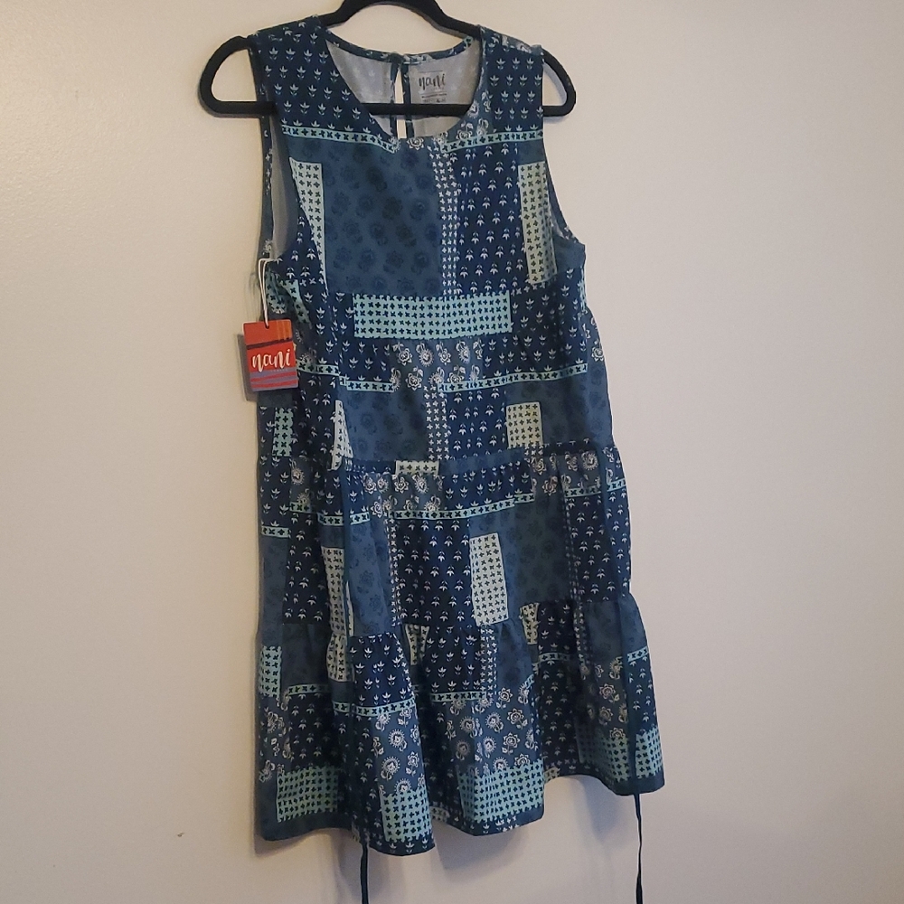 Nautica Women's Blue Patchwork Casual Dress
